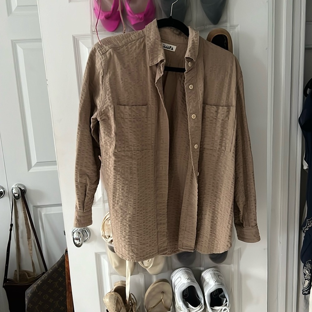 Kasmaria khaki shirt jacket